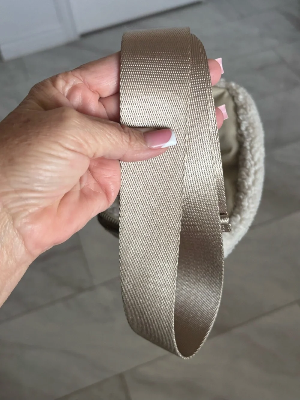 lululemon athletica Cream Sherpa Zip Pouch